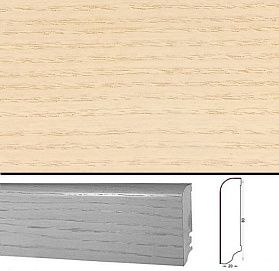 Плинтус шпонированный Tecnorivest Ясень беленый 80х20, 1 м.п.